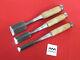 EB954 Japanese ZENSAKU Chisel 15 24 36mm 3pcs carpentry tools Woodworking NOMI