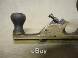 Early Brass Wood Working Groove Plane Prototype Patented Possibly One ofa Kind