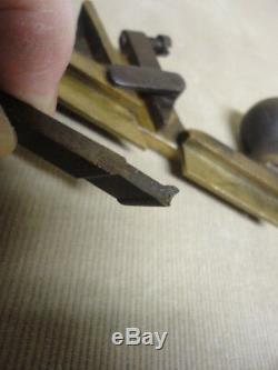 Early Brass Wood Working Groove Plane Prototype Patented Possibly One ofa Kind