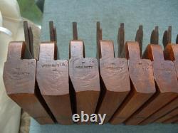 Excellent Half set of 18 Hollow & Round Moulding Planes, by Griffiths, Norwich
