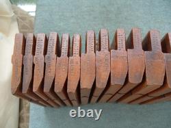 Excellent Half set of 18 Hollow & Round Moulding Planes, by Griffiths, Norwich