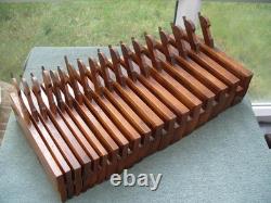 Excellent Half set of 18 Hollow & Round Moulding Planes, by Griffiths, Norwich