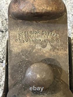 Excelsior Low Angle Block Plane Early Antique Tool Unique Woodworking Adj Throat