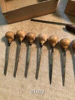 F. L. Grobet Engraving Hand Tools Wood Handles Woodworking