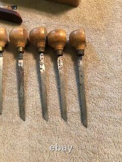 F. L. Grobet Engraving Hand Tools Wood Handles Woodworking