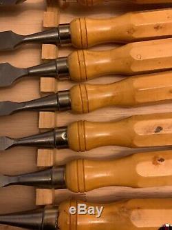 FREUD Professional Woodworking 10-Piece Chisel Set WC110 Vintage made in Spain