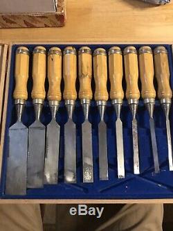FREUD WC-110 Set of Ten Woodworking Chisels in Original Box Italy