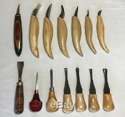 Flexcut Carving Tools Palm & Knife Chisels Woodworking Knives Mixed Lot 14 Piece