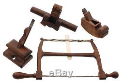 Four Special Purpose Woodworking Tools Stair Rail Shave, Router, Bow Saw, Etc