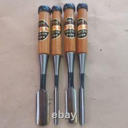 Fujioka Japanese Ura Maru Nomi In-cannel Gouge Set of 4 9 12 21 24mm Unused