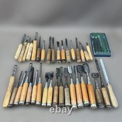 Generic Chisel Set 35pc Woodworking Tools with Wooden Handles Blades