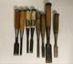 Generic Chisels 8 Piece Set Woodworking Hand Tools Carpentry Kit Vintage