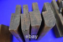 Good Set of Eighteen Hollow and Round Moulding Planes by John Moseley & Son