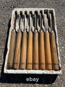 Great Neck Chisel Gouge Carving Tool Set Of 8 Pieces 16 Wood Working