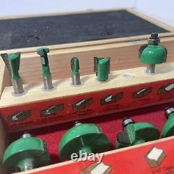 Grizzly 25 pc Router Bit Set Pre-Owned As Is In Case Wood Working Tools