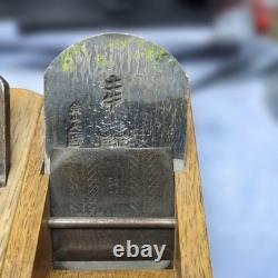 Hand Plane Blades Set Four Steel Rusty Chipped Used Timeworn Condition