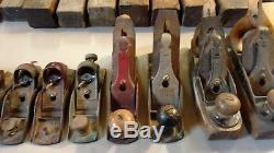 Huge Lot Of 28 Vintage Antique Woodworking Block Plane Tools