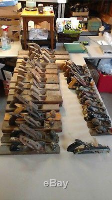 Huge Lot Of 28 Vintage Antique Woodworking Block Plane Tools