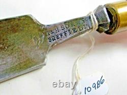 I & H SORBY Vintage 1-9/16 Wide Cut Crank Neck Woodworker's Gouge, Sheffield