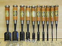 JAPANESE CHISEL NOMI Set of 10 all From Japan b83