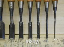 JAPANESE CHISEL NOMI Set of 10 all From Japan b83