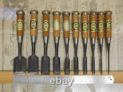 JAPANESE CHISEL NOMI Set of 10 all From Japan b83