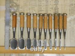 JAPANESE CHISEL NOMI Set of 10 all From Japan b83