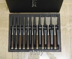 JAPANESE DOVETAIL CHISEL Sinogi-style Nomi Ichisada Set of 10 JAPAN b73