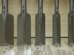 JAPANESE DOVETAIL CHISEL Sinogi-style Nomi Ichisada Set of 10 JAPAN b73