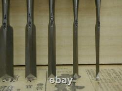 JAPANESE DOVETAIL CHISEL Sinogi-style Nomi Ichisada Set of 10 JAPAN b73