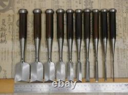 JAPANESE DOVETAIL CHISEL Sinogi-style Nomi Ichisada Set of 10 JAPAN b73