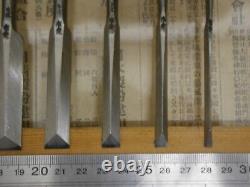 JAPANESE DOVETAIL CHISEL Sinogi-style Nomi Ichisada Set of 10 JAPAN b73