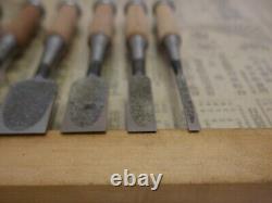 JAPANESE DOVETAIL CHISEL Sinogi-style Nomi Set of 6 from JAPAN b74