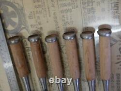 JAPANESE DOVETAIL CHISEL Sinogi-style Nomi Set of 6 from JAPAN b74