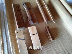 JAPANESE style WOOD PLANE KANNA lot 6 carpenter tools DAIKU USED Vintage