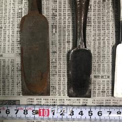 Japanese Antique Hammering Chisel Set of 10 NOMI Carpentry Woodworking Tool FS