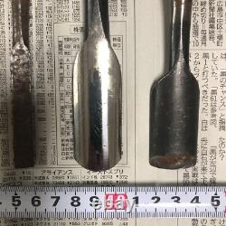 Japanese Antique Hammering Chisel Set of 10 NOMI Carpentry Woodworking Tool FS