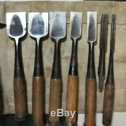 Japanese Carpenter Tool Nomi 7 Chisels Set Woodworking DIY F/S From Japan. (D88)
