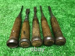 Japanese Carpentry Tools Nomi Chisels 16-Piece Set Vintage Style