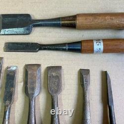 Japanese Chisel Nomi Carpenter Tool 10 pieces Set Woodworking Diy