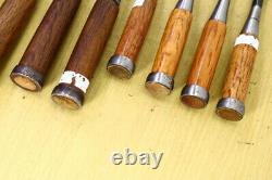 Japanese Chisel Nomi Carpenter Tool Inscription Set of 18 Woodworking Hand Tool