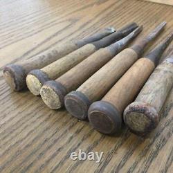 Japanese Chisel Nomi Carpenter Tool Lot of 13 Set Hand Tool wood working Vintage