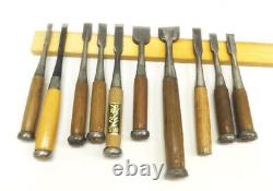 Japanese Chisel Nomi Carpenter Tool Set of 10 Hand Tool wood working