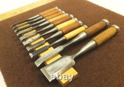 Japanese Chisel Nomi Carpenter Tool Set of 10 Hand Tool wood working