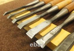 Japanese Chisel Nomi Carpenter Tool Set of 10 Hand Tool wood working