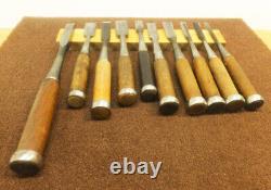 Japanese Chisel Nomi? Carpenter Tool Set of 10 Hand Tool wood working