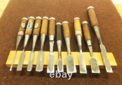 Japanese Chisel Nomi? Carpenter Tool Set of 10 Hand Tool wood working