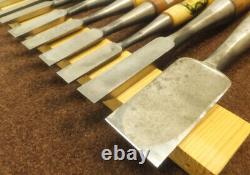 Japanese Chisel Nomi Carpenter Tool Set of 10 Hand Tool wood working