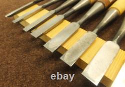 Japanese Chisel Nomi Carpenter Tool Set of 10 Hand Tool wood working