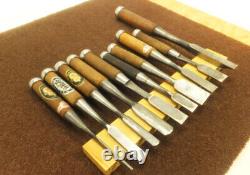 Japanese Chisel Nomi? Carpenter Tool Set of 10 Hand Tool wood working